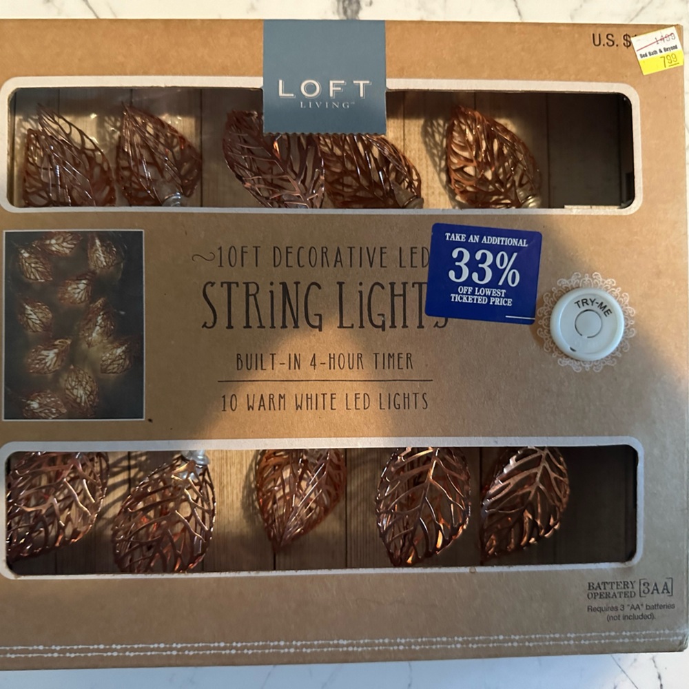 LOFT Copper Leaf String Lights